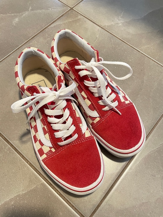 Vans Shoes - Vans Old Skool Red Checkerboard Sneakers